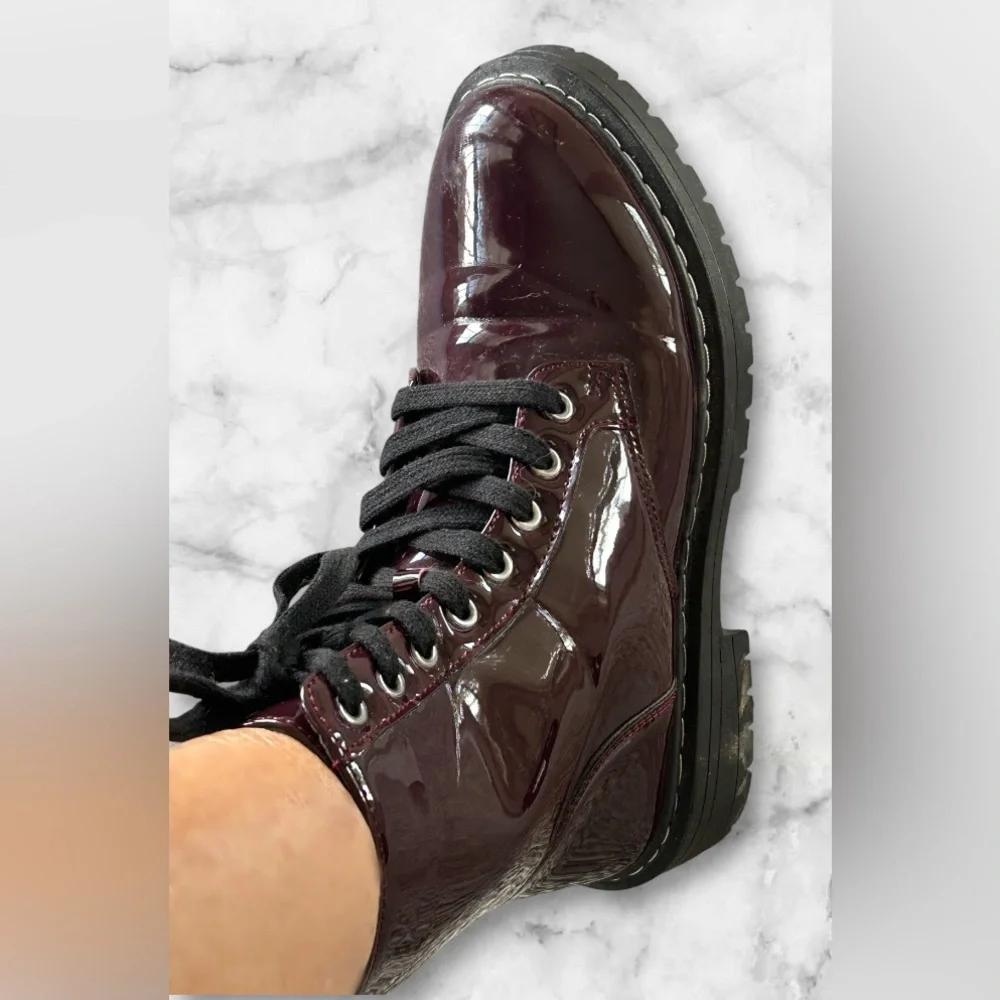 True Craft Patent Combat Boots Size 8 - Picture 10 of 10
